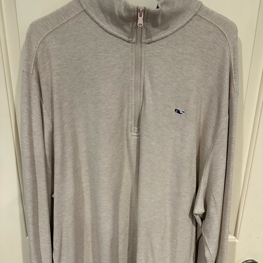 Vineyard Vines L/S 1/4 Zip Pullover - 2XL - Tan